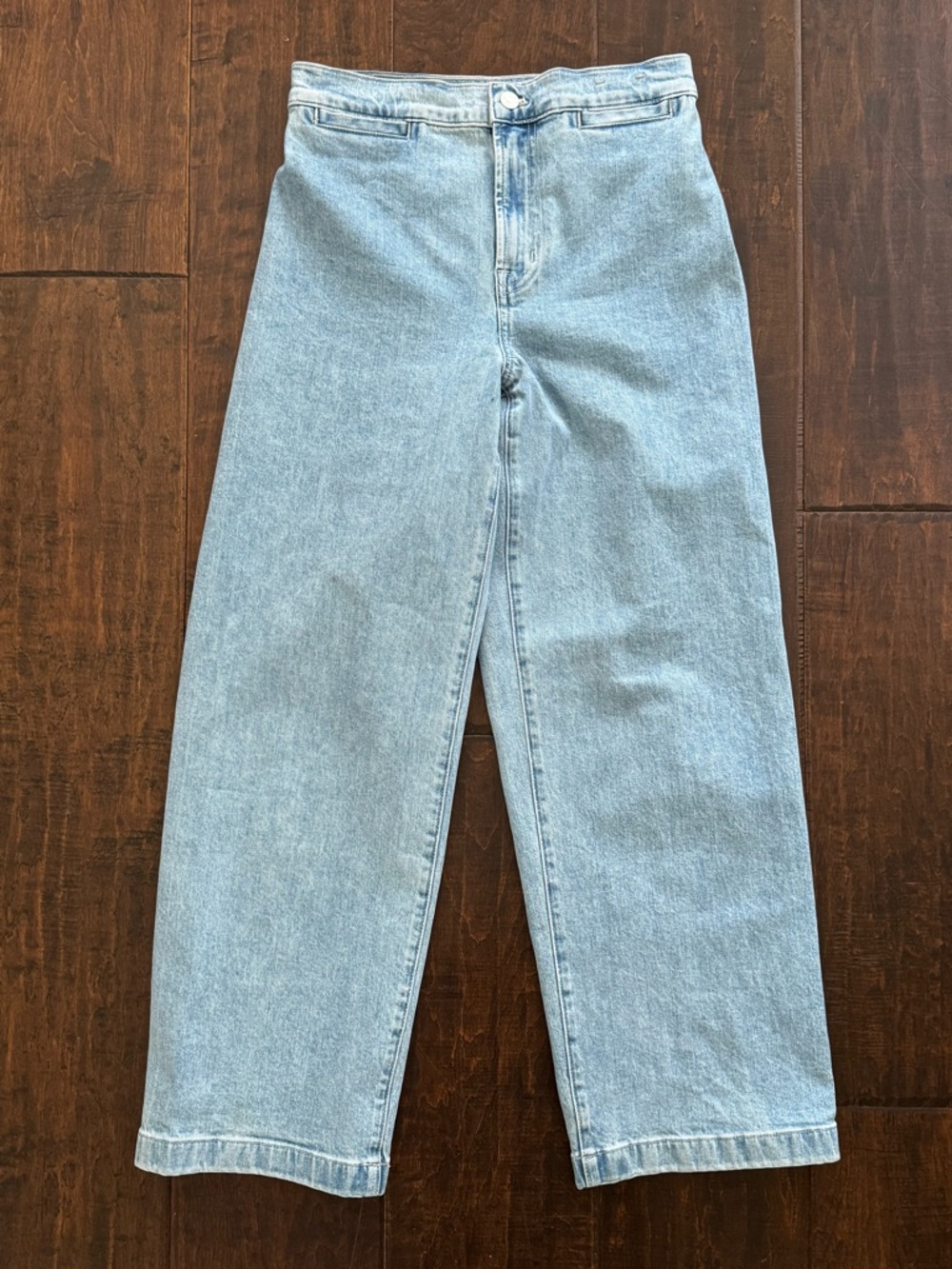 Madewell The Emmett Wide-Leg Crop Jean: Welt Pocket Edition Size 25 Kieran Wash - Picture 6 of 10